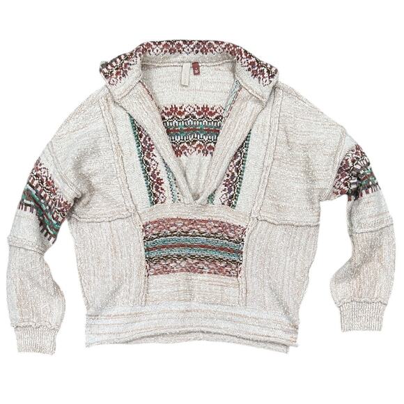 Anthropologie Pilcro Cream Multicolor Sweater. Small - Picture 1 of 6